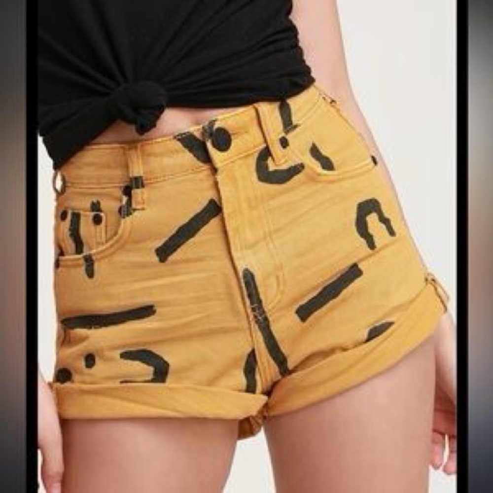 One Teaspoon Bandits High Waisted Denim Jean Shorts